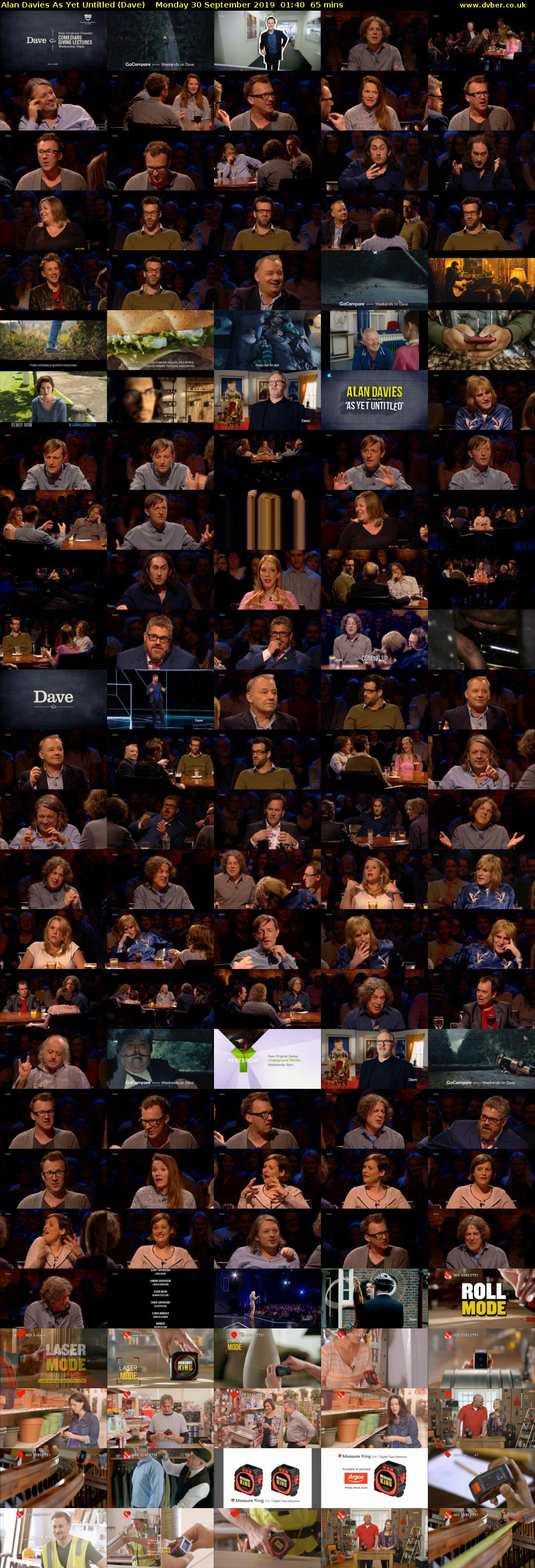 Alan Davies As Yet Untitled (Dave) Monday 30 September 2019 01:40 - 02:45