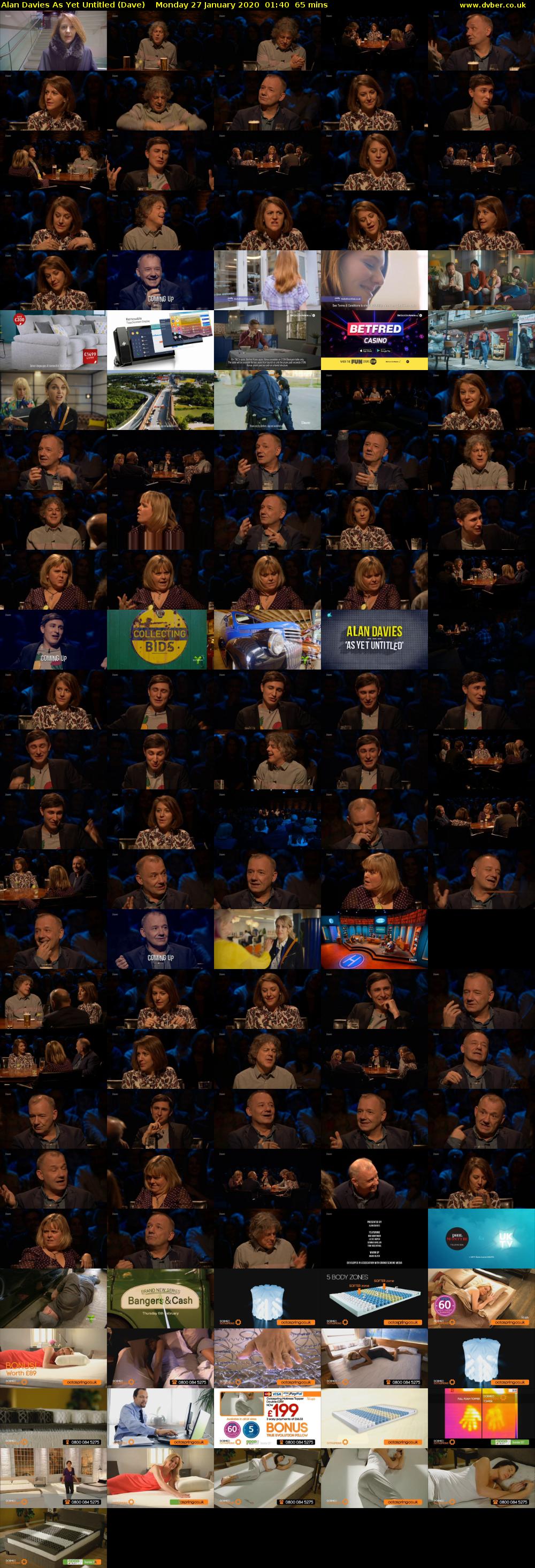 Alan Davies As Yet Untitled (Dave) Monday 27 January 2020 01:40 - 02:45
