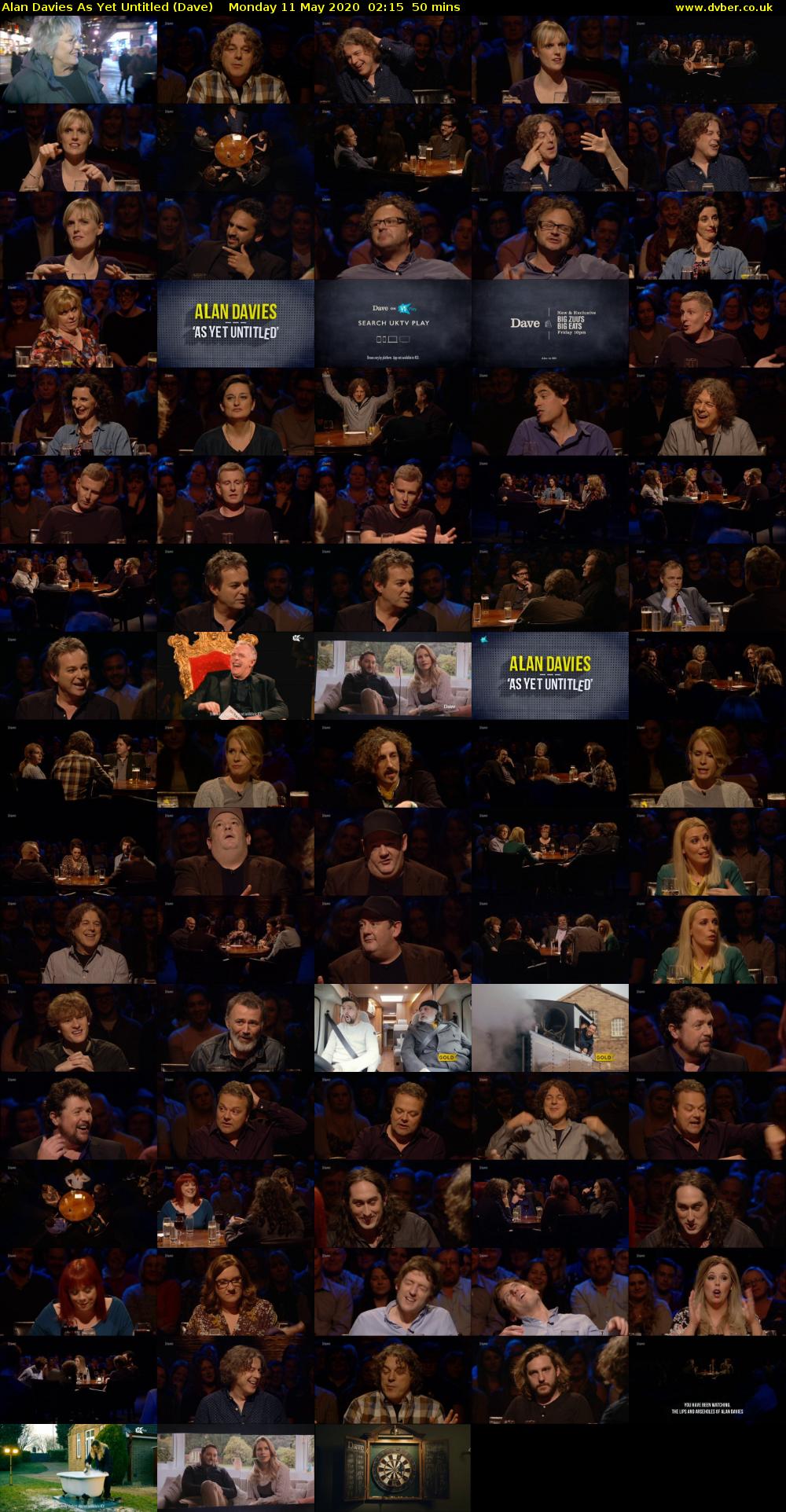 Alan Davies As Yet Untitled (Dave) Monday 11 May 2020 02:15 - 03:05