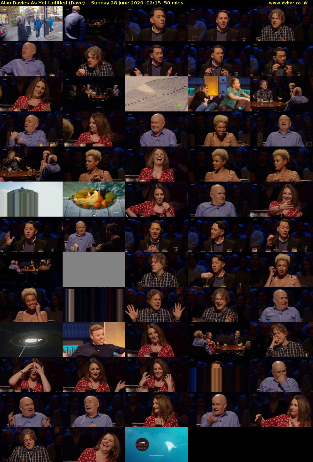 Alan Davies As Yet Untitled (Dave) Sunday 28 June 2020 02:15 - 03:05