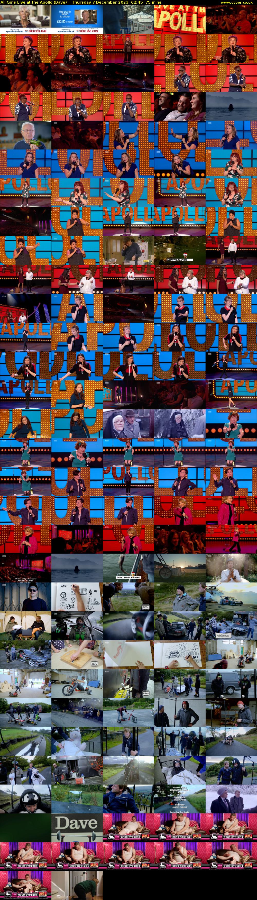 All Girls Live at the Apollo (Dave) Thursday 7 December 2023 02:45 - 04:00