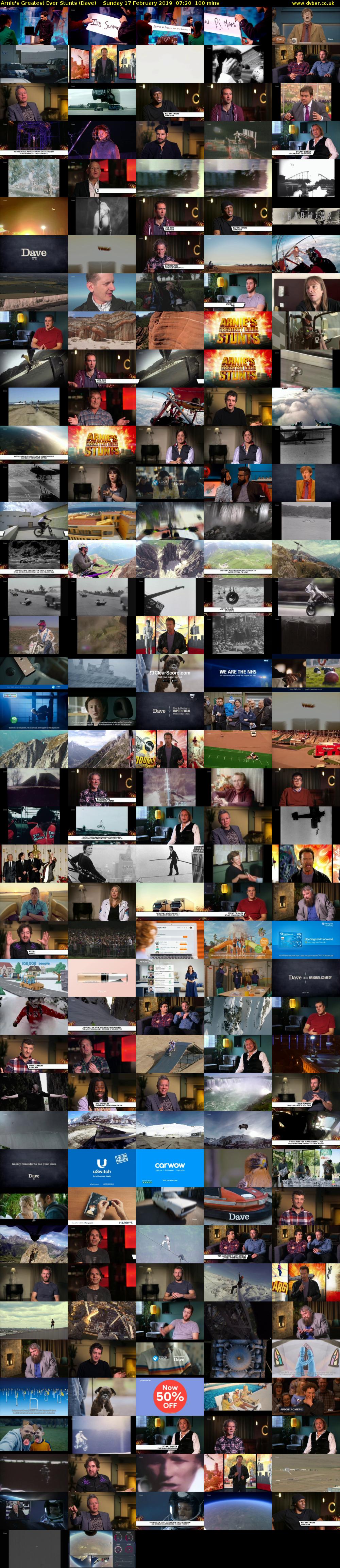 Arnie's Greatest Ever Stunts (Dave) Sunday 17 February 2019 07:20 - 09:00