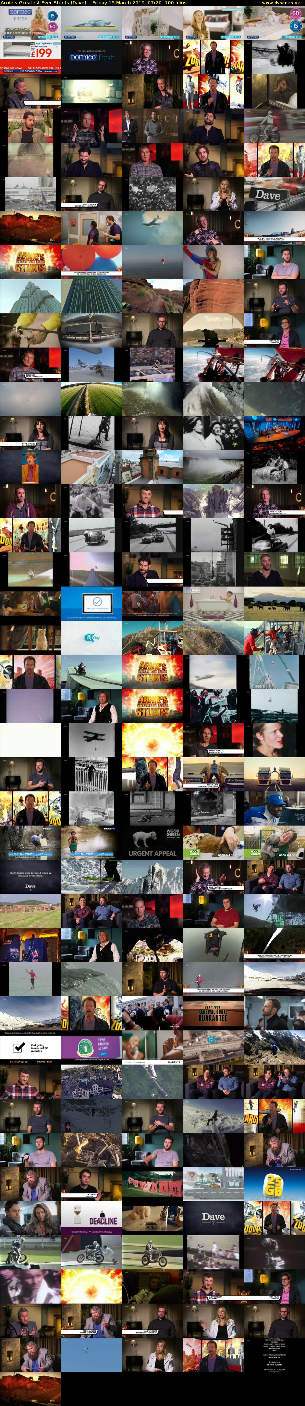 Arnie's Greatest Ever Stunts (Dave) Friday 15 March 2019 07:20 - 09:00