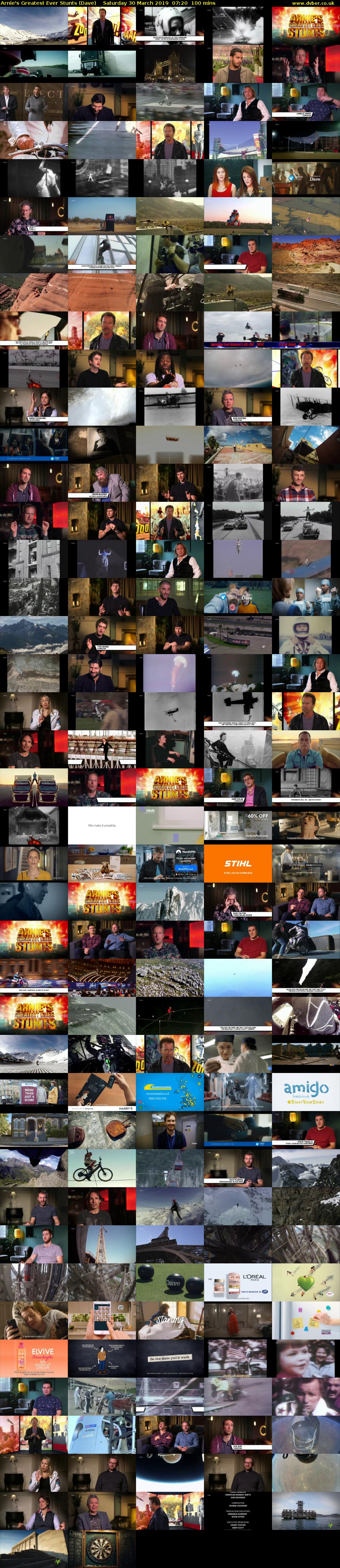 Arnie's Greatest Ever Stunts (Dave) Saturday 30 March 2019 07:20 - 09:00