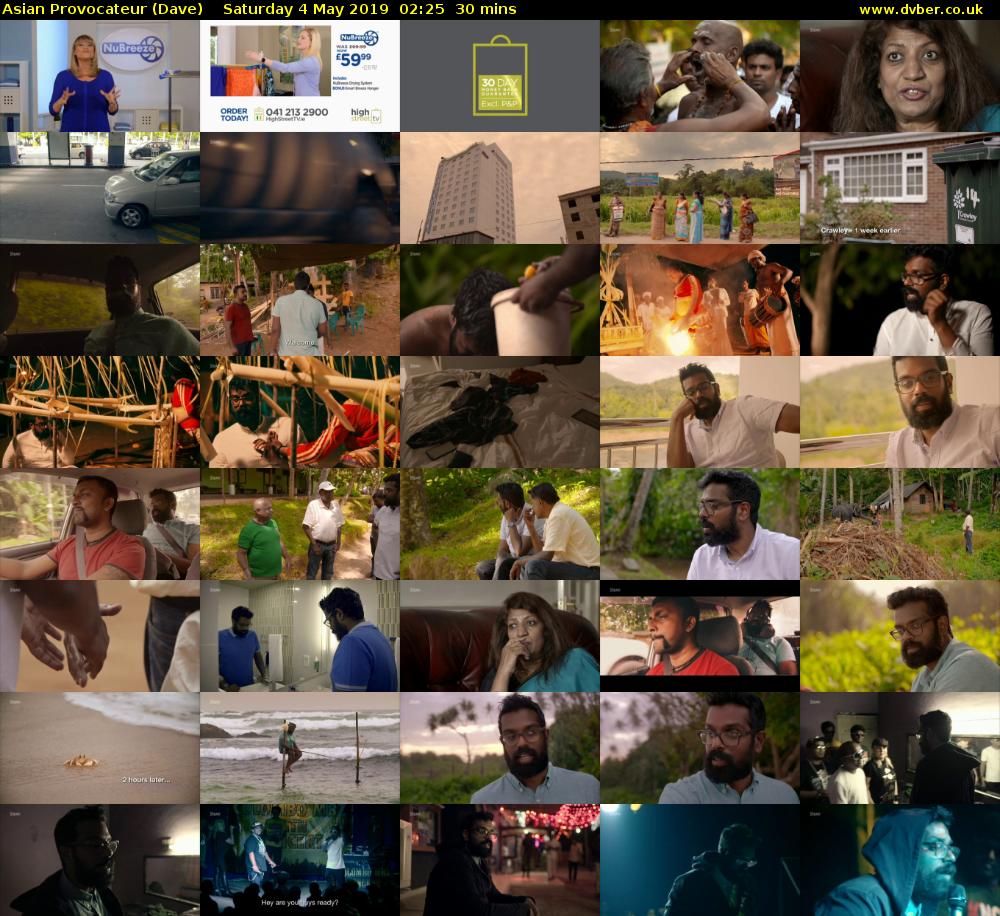 Asian Provocateur (Dave) Saturday 4 May 2019 02:25 - 02:55