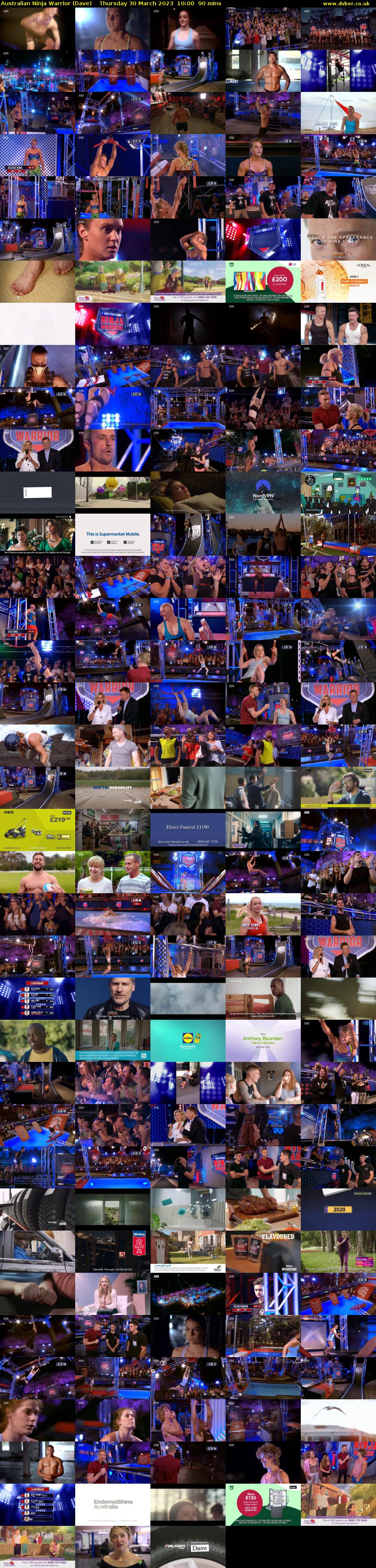 Australian Ninja Warrior (Dave) Thursday 30 March 2023 10:00 - 11:30
