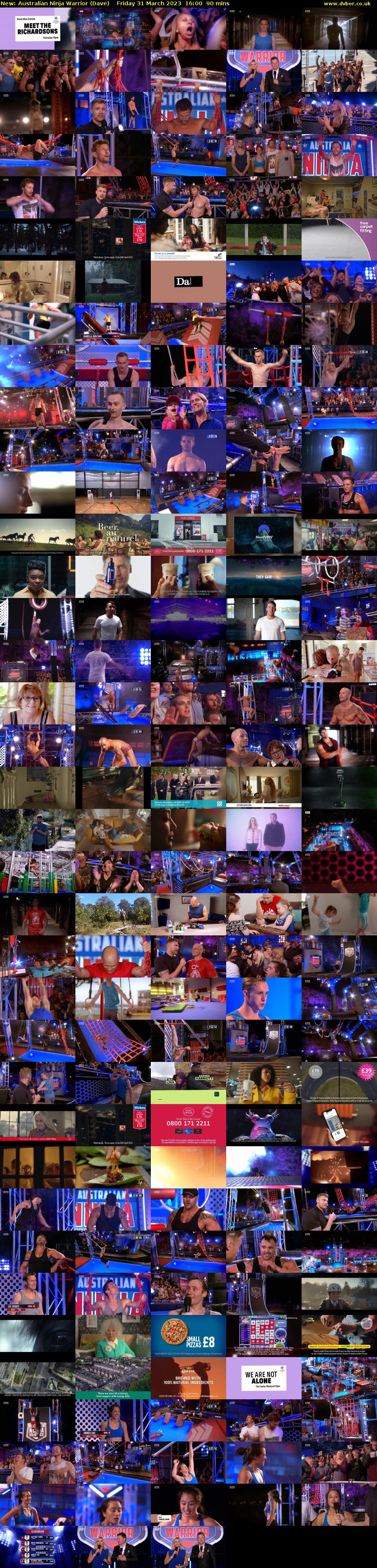 Australian Ninja Warrior (Dave) Friday 31 March 2023 16:00 - 17:30
