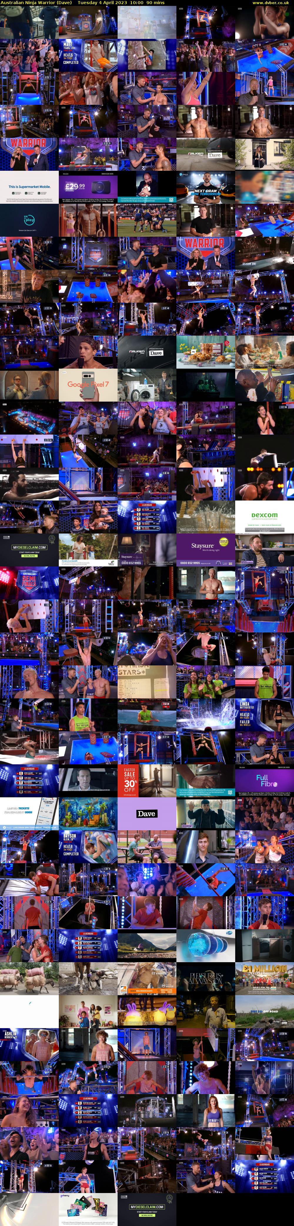 Australian Ninja Warrior (Dave) Tuesday 4 April 2023 10:00 - 11:30