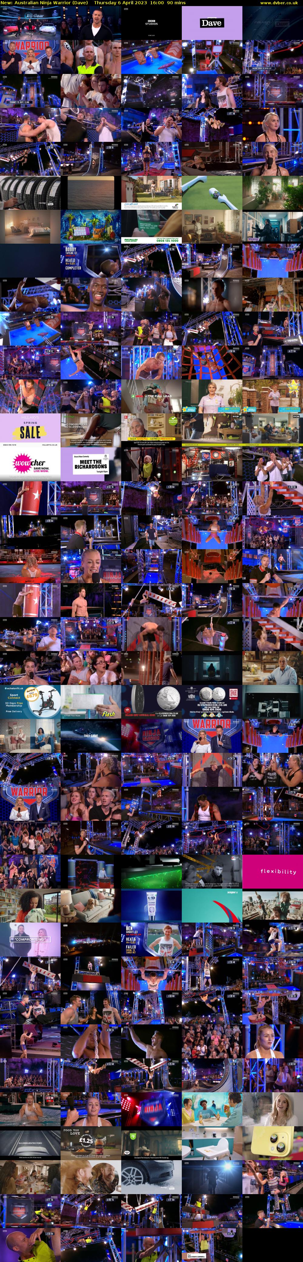 Australian Ninja Warrior (Dave) Thursday 6 April 2023 16:00 - 17:30