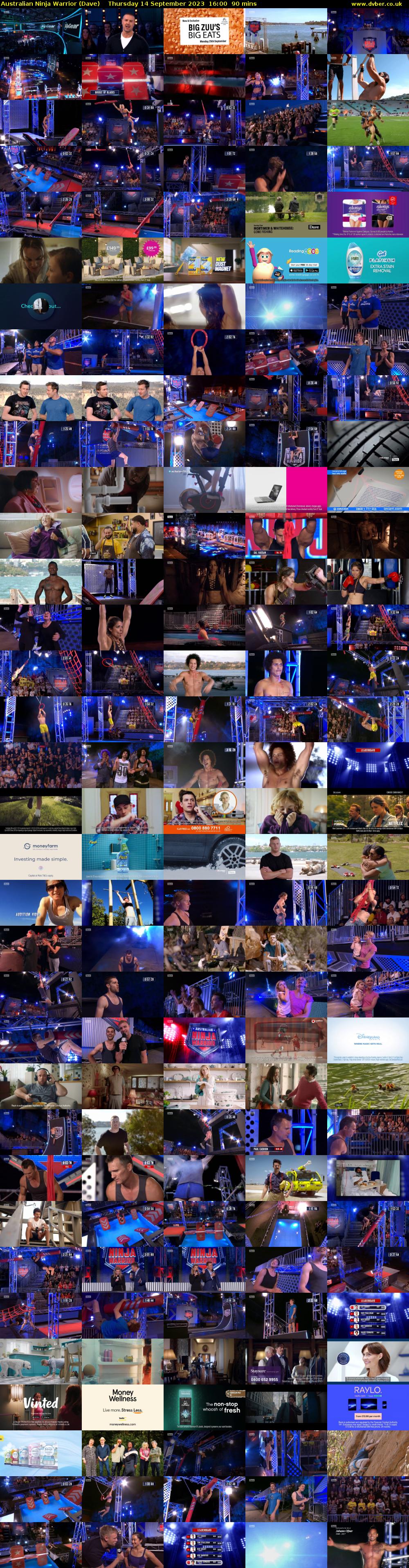 Australian Ninja Warrior (Dave) Thursday 14 September 2023 16:00 - 17:30