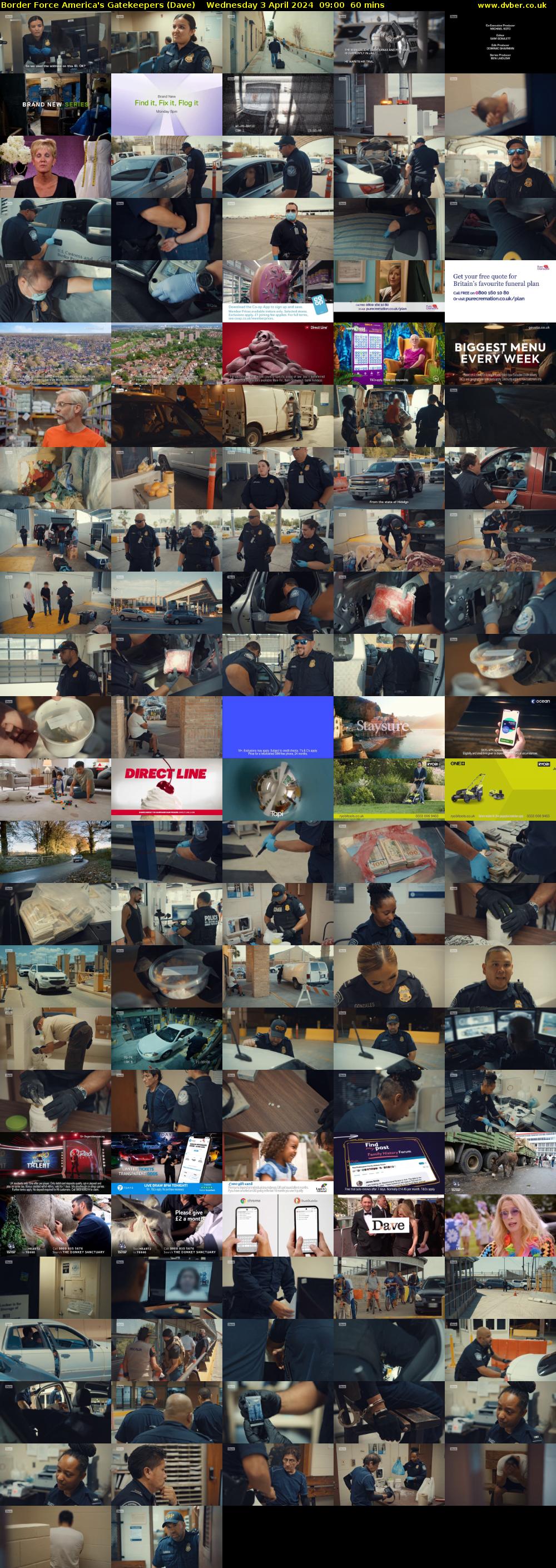 Border Force America's Gatekeepers (Dave) Wednesday 3 April 2024 09:00 - 10:00