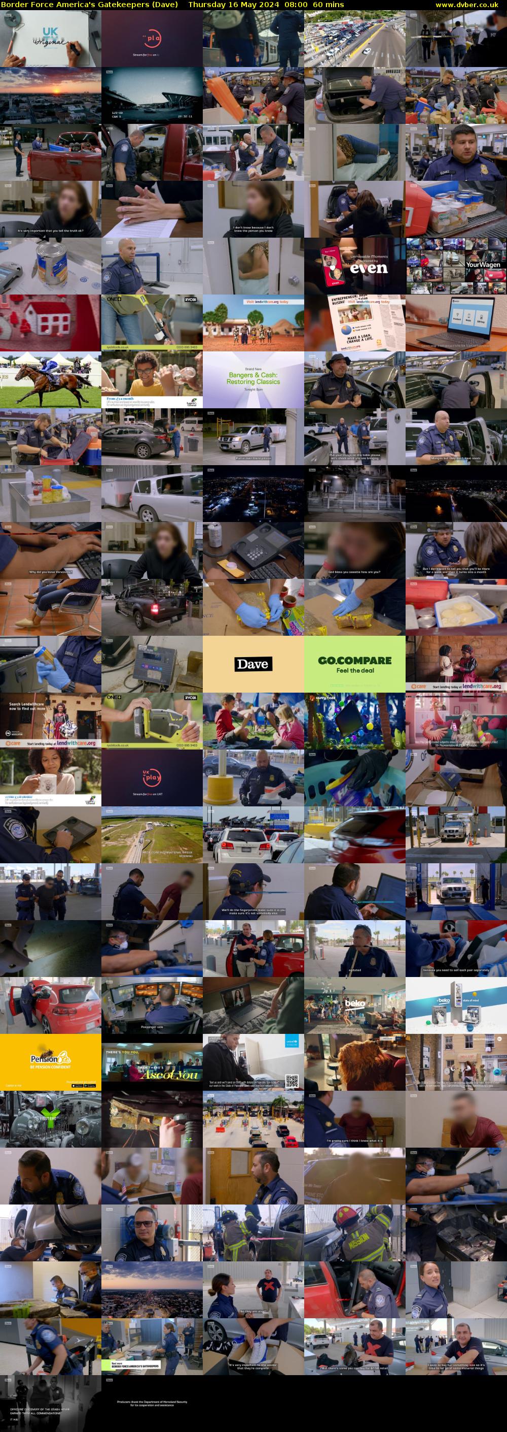 Border Force America's Gatekeepers (Dave) Thursday 16 May 2024 08:00 - 09:00