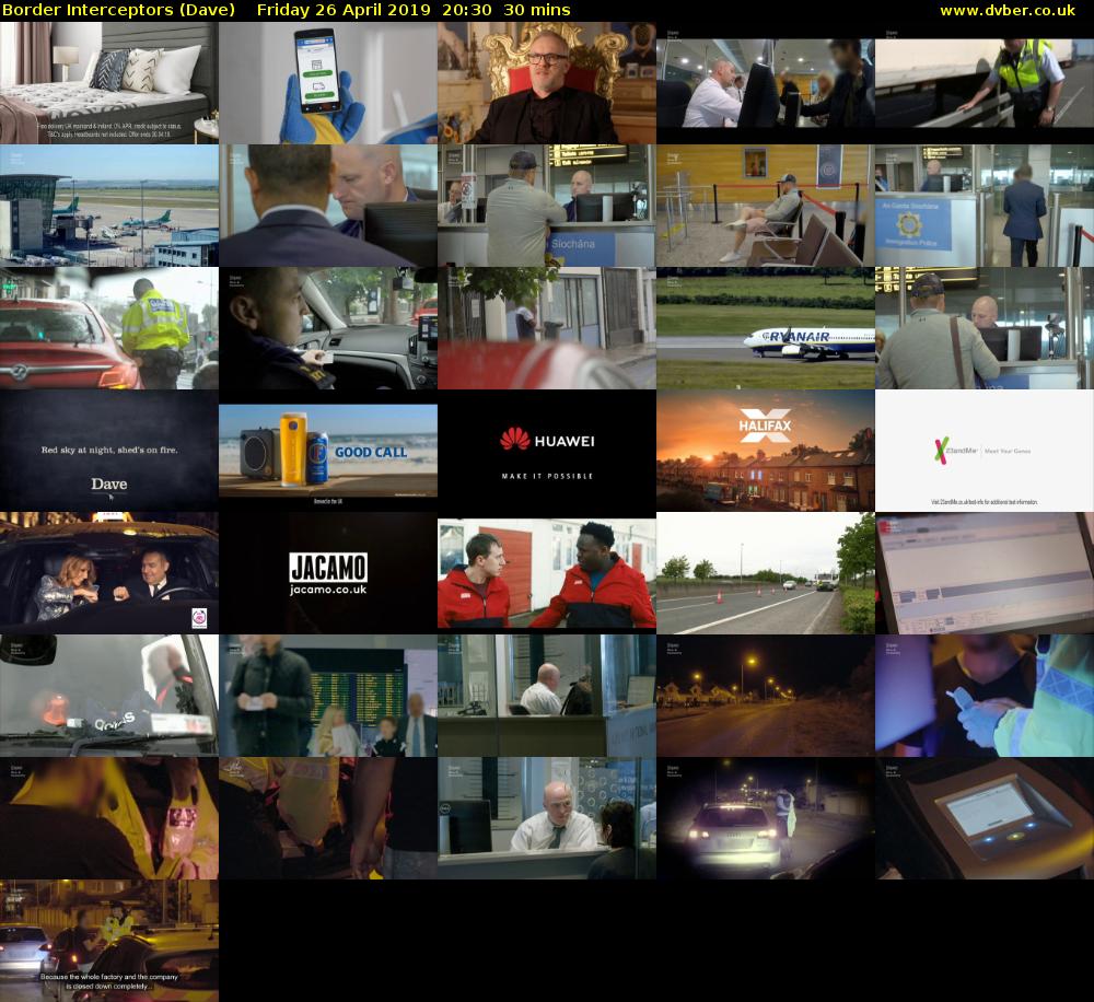 Border Interceptors (Dave) Friday 26 April 2019 20:30 - 21:00