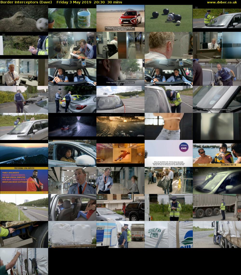 Border Interceptors (Dave) Friday 3 May 2019 20:30 - 21:00
