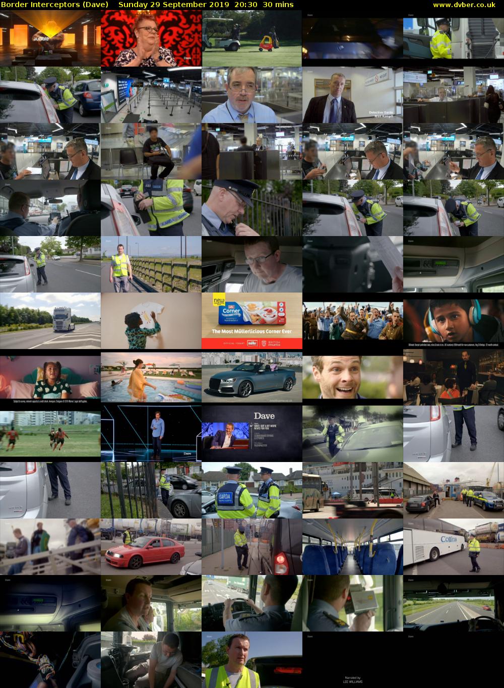 Border Interceptors (Dave) Sunday 29 September 2019 20:30 - 21:00