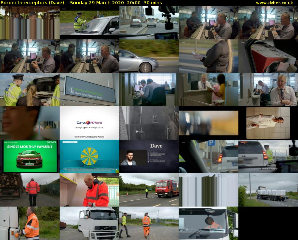 Border Interceptors (Dave) Sunday 29 March 2020 20:00 - 20:30