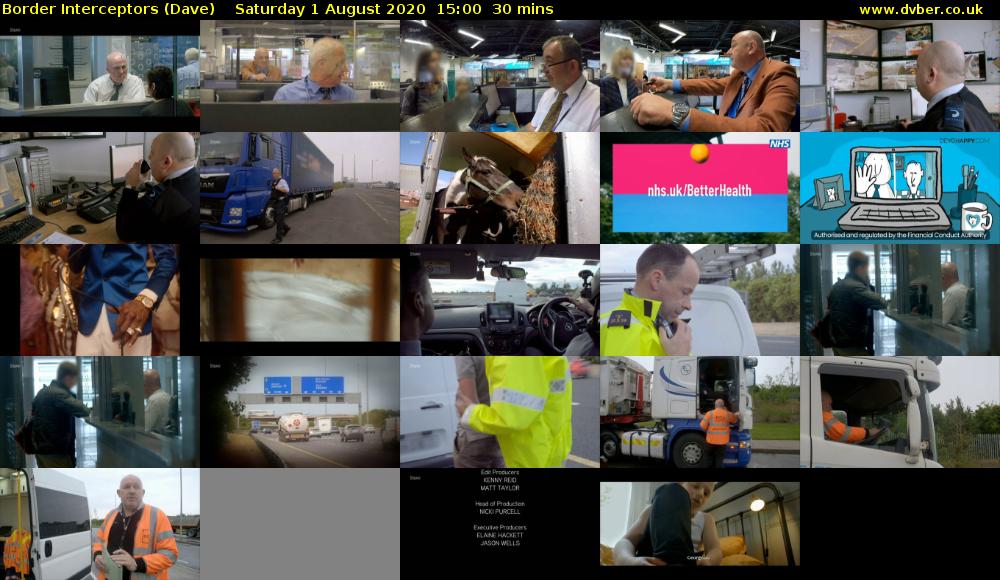 Border Interceptors (Dave) Saturday 1 August 2020 15:00 - 15:30