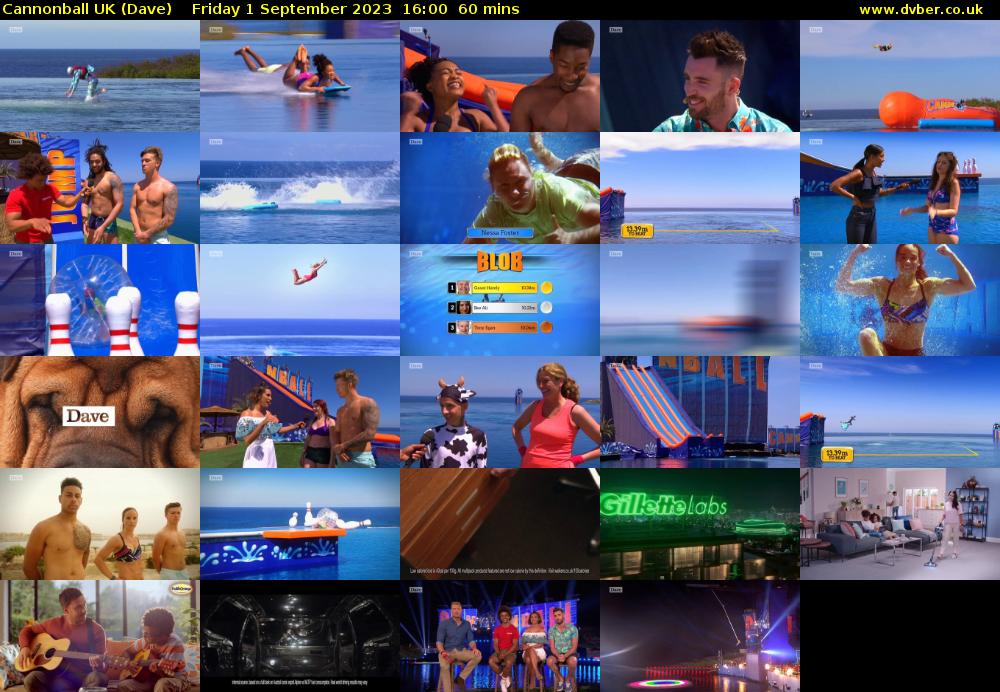 Cannonball UK (Dave) Friday 1 September 2023 16:00 - 17:00