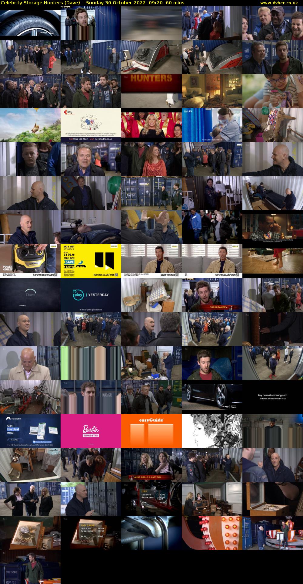 Celebrity Storage Hunters (Dave) Sunday 30 October 2022 09:20 - 10:20