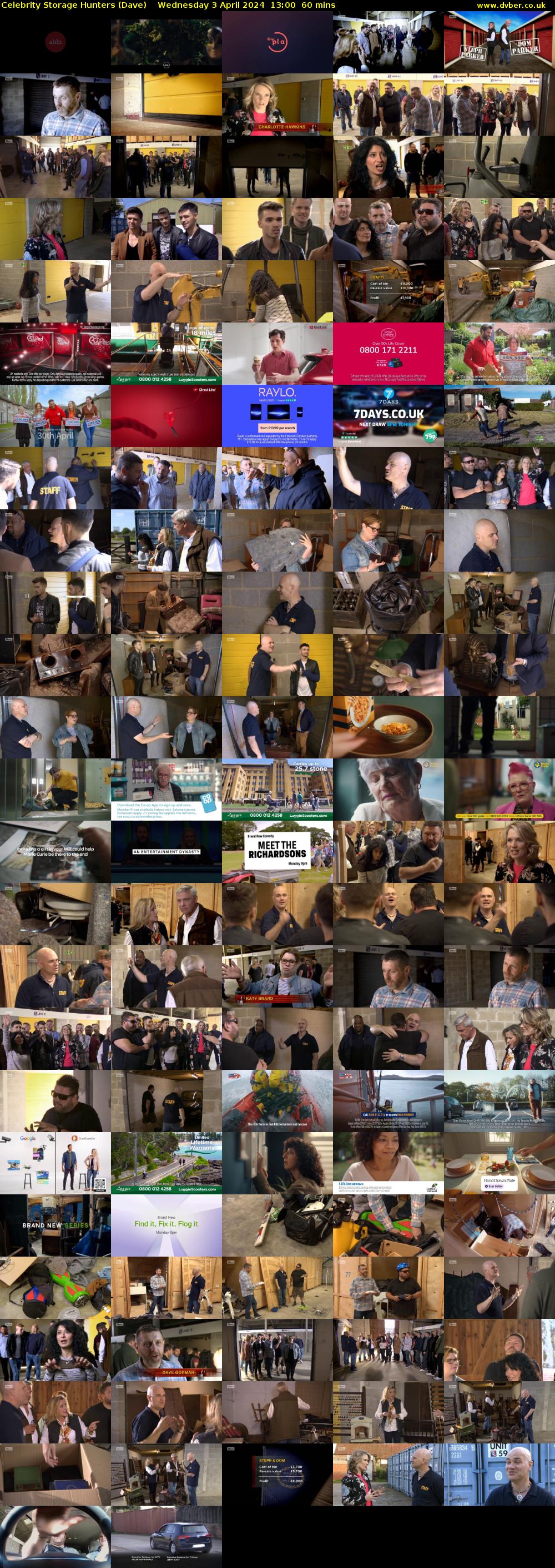Celebrity Storage Hunters (Dave) Wednesday 3 April 2024 13:00 - 14:00