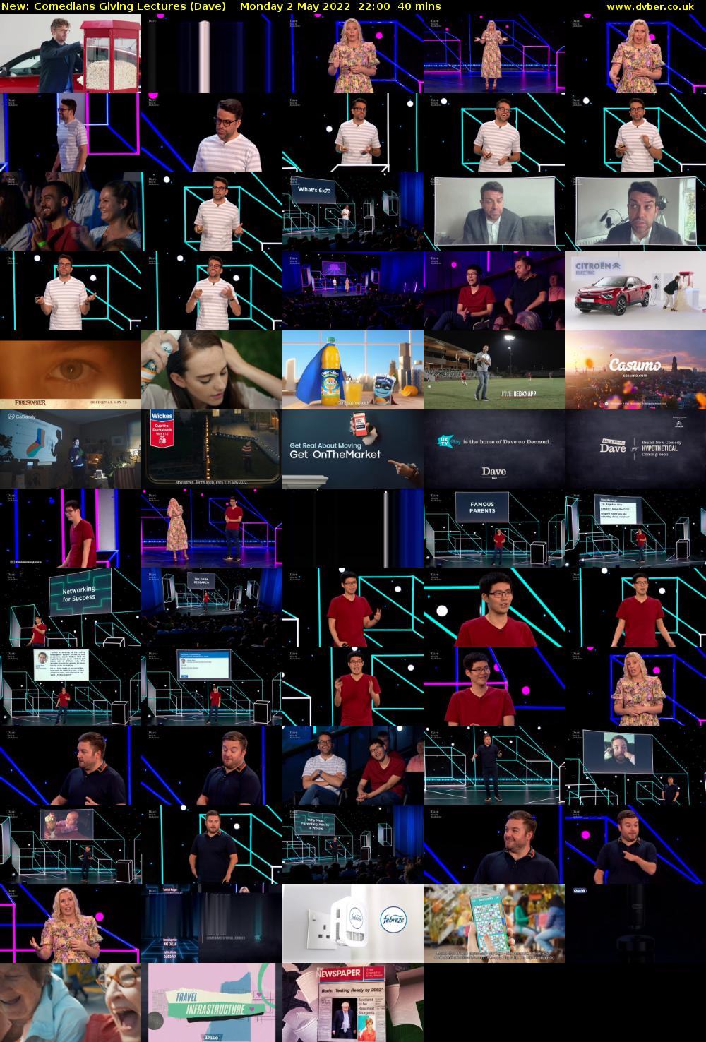 Comedians Giving Lectures (Dave) Monday 2 May 2022 22:00 - 22:40