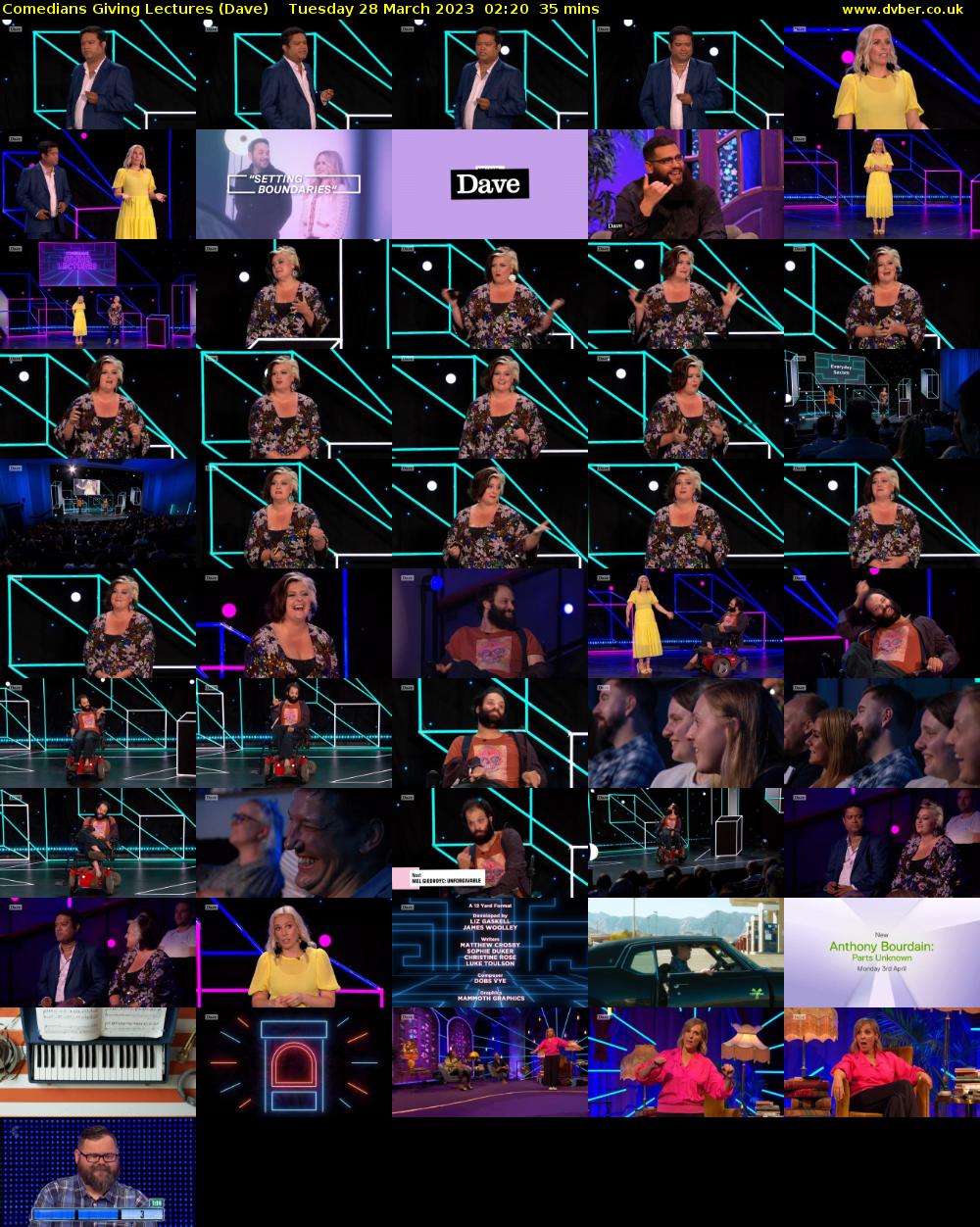 Comedians Giving Lectures (Dave) Tuesday 28 March 2023 02:20 - 02:55
