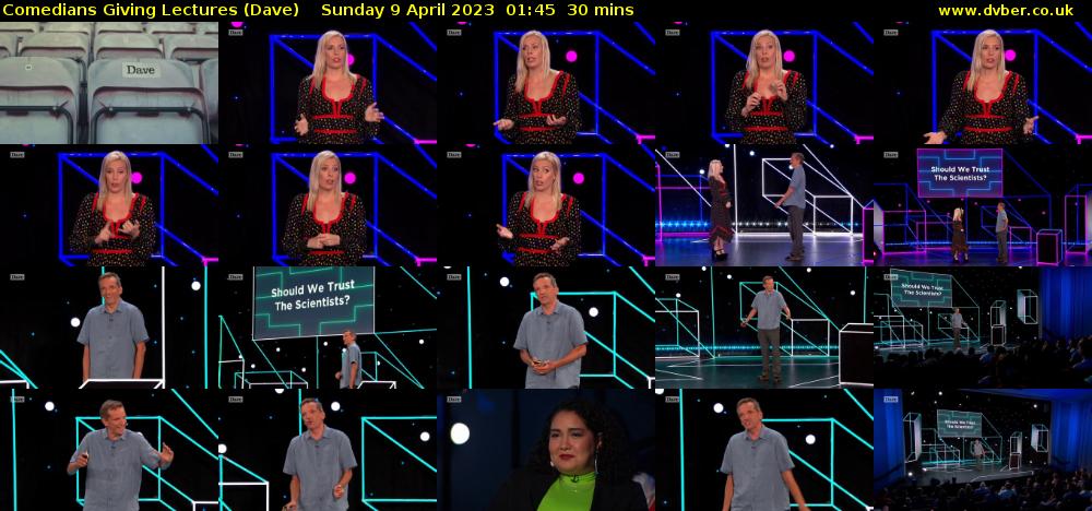 Comedians Giving Lectures (Dave) Sunday 9 April 2023 01:45 - 02:15