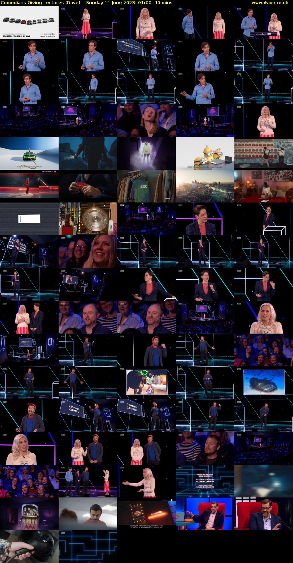 Comedians Giving Lectures (Dave) Sunday 11 June 2023 01:00 - 01:40