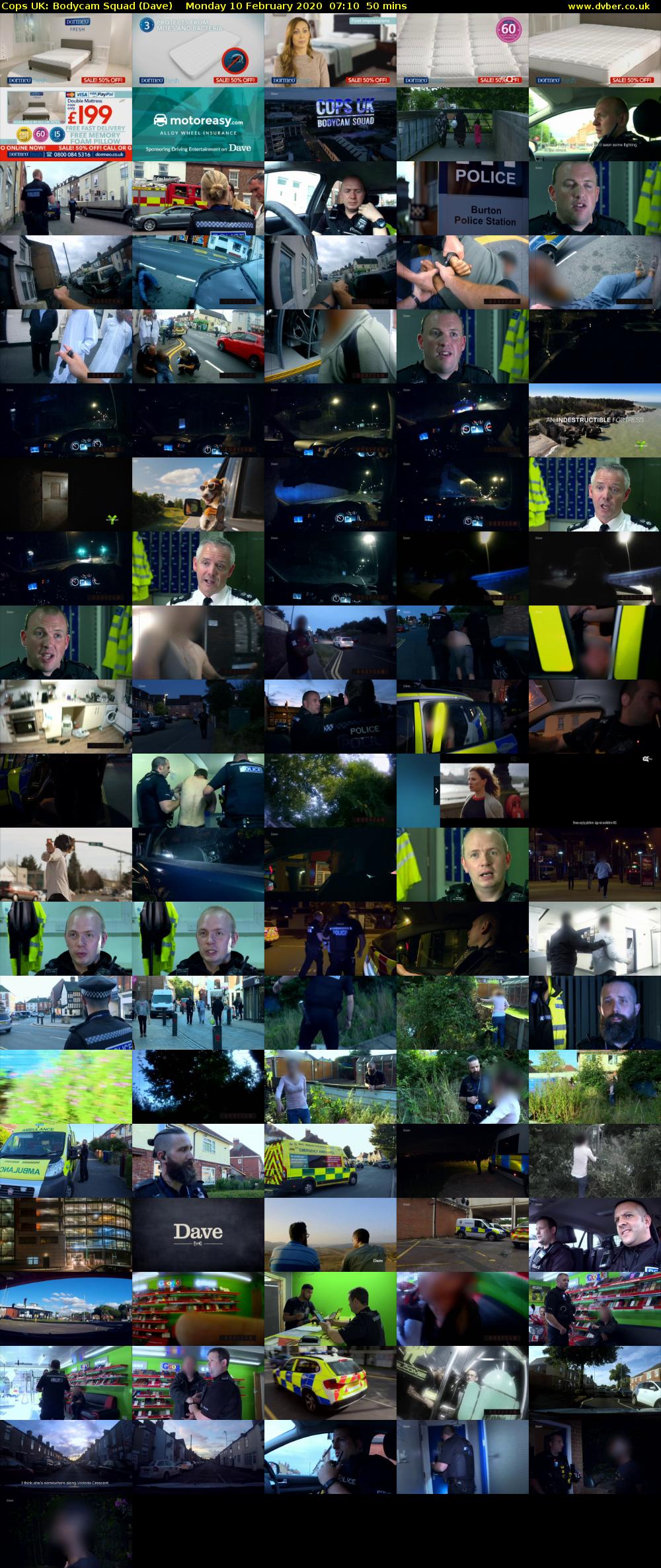 Cops UK: Bodycam Squad (Dave) Monday 10 February 2020 07:10 - 08:00