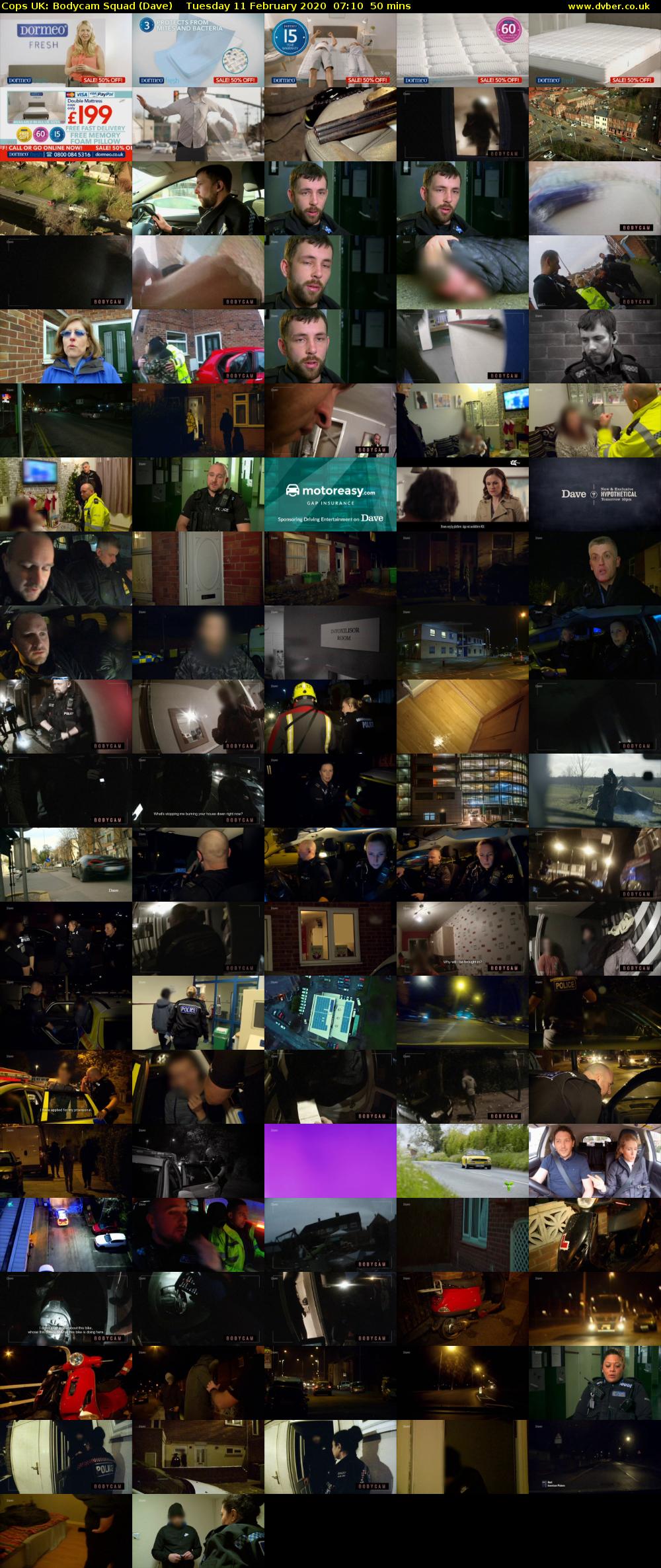 Cops UK: Bodycam Squad (Dave) Tuesday 11 February 2020 07:10 - 08:00