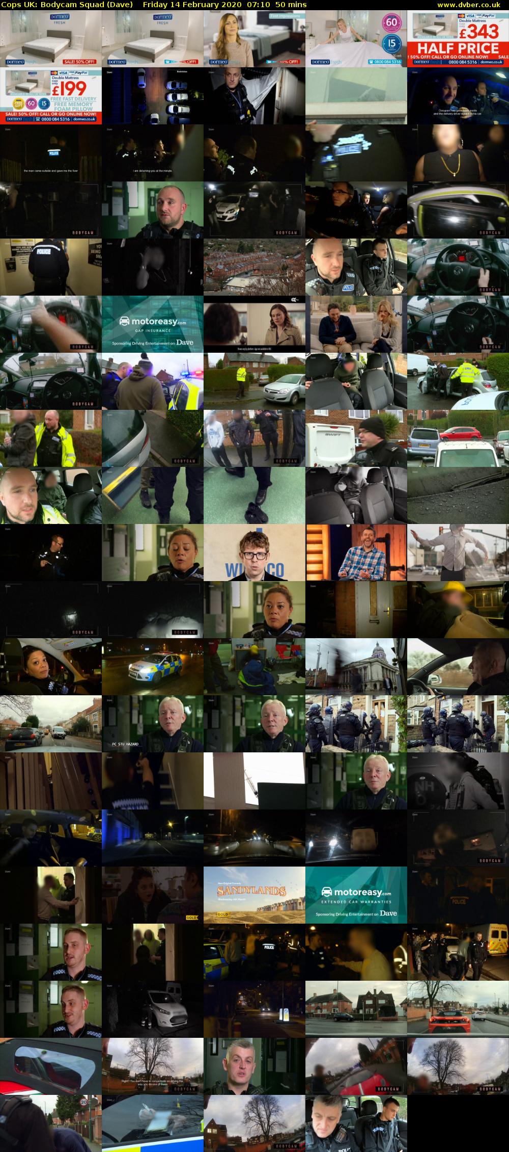 Cops UK: Bodycam Squad (Dave) Friday 14 February 2020 07:10 - 08:00