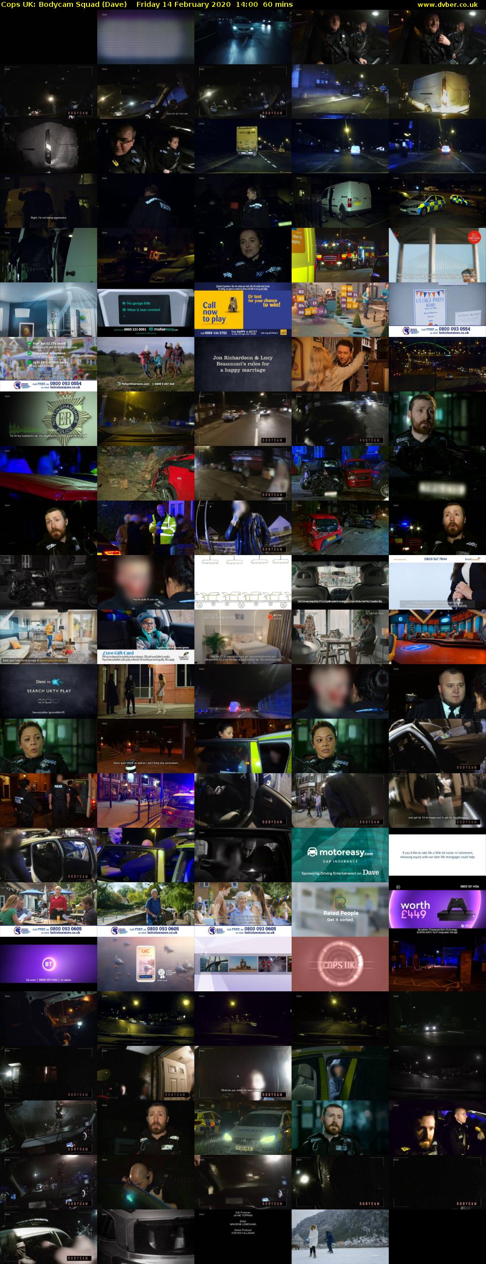 Cops UK: Bodycam Squad (Dave) Friday 14 February 2020 14:00 - 15:00