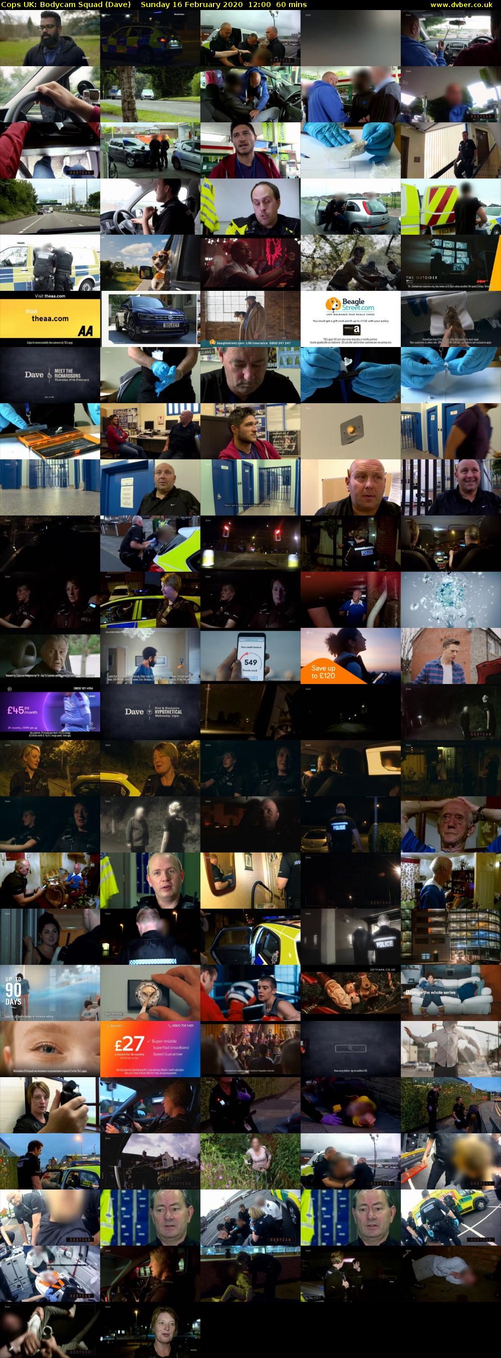 Cops UK: Bodycam Squad (Dave) Sunday 16 February 2020 12:00 - 13:00