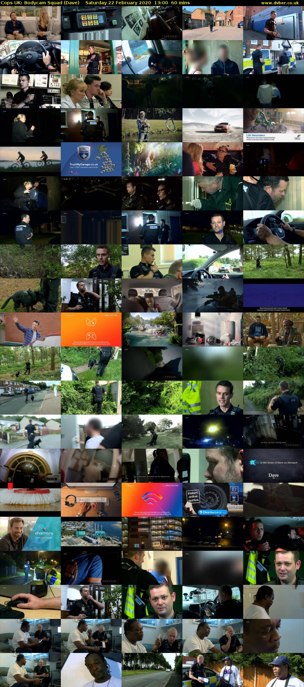 Cops UK: Bodycam Squad (Dave) Saturday 22 February 2020 13:00 - 14:00