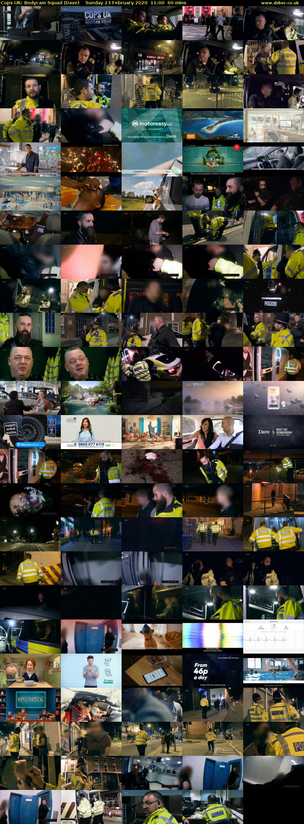 Cops UK: Bodycam Squad (Dave) Sunday 23 February 2020 11:00 - 12:00