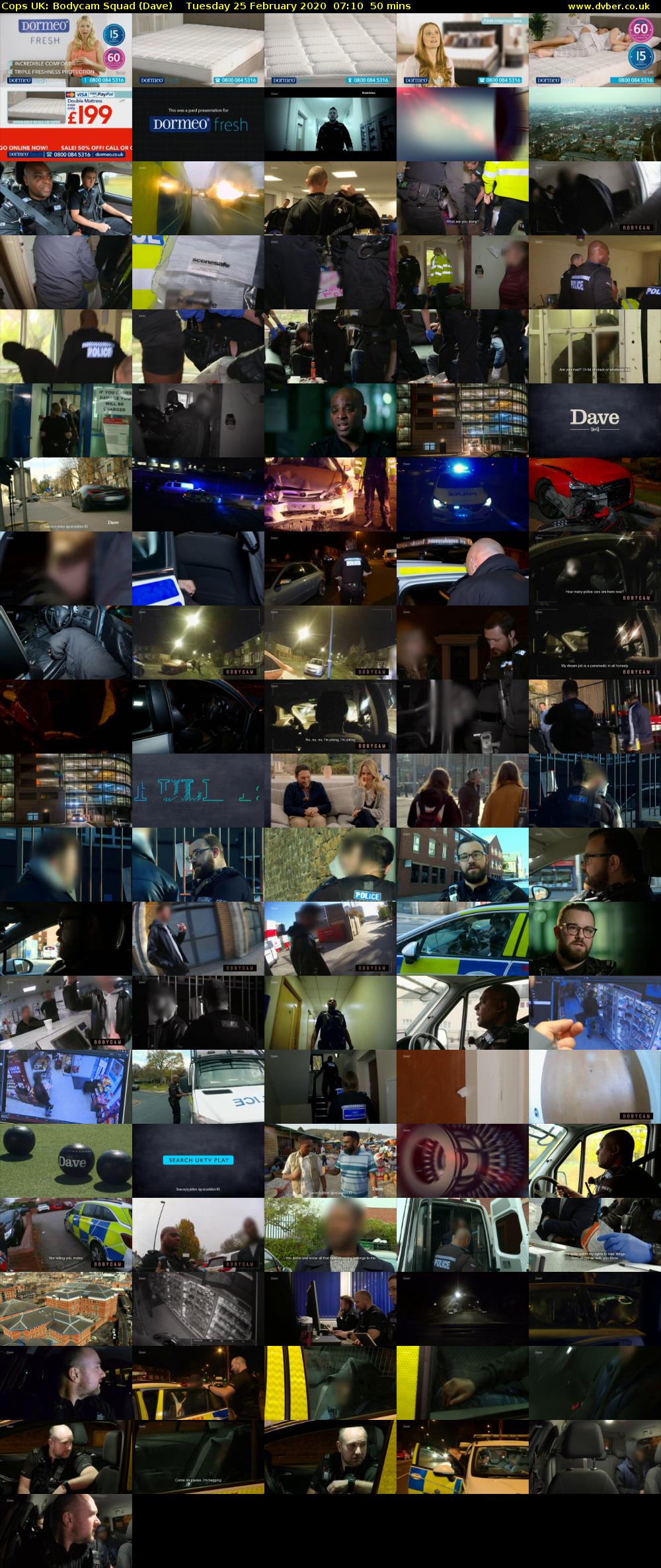 Cops UK: Bodycam Squad (Dave) Tuesday 25 February 2020 07:10 - 08:00