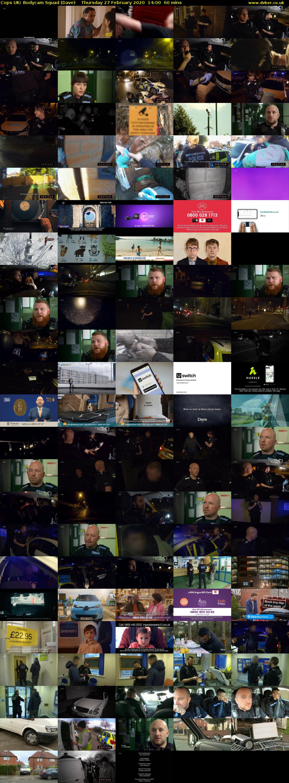 Cops UK: Bodycam Squad (Dave) Thursday 27 February 2020 14:00 - 15:00