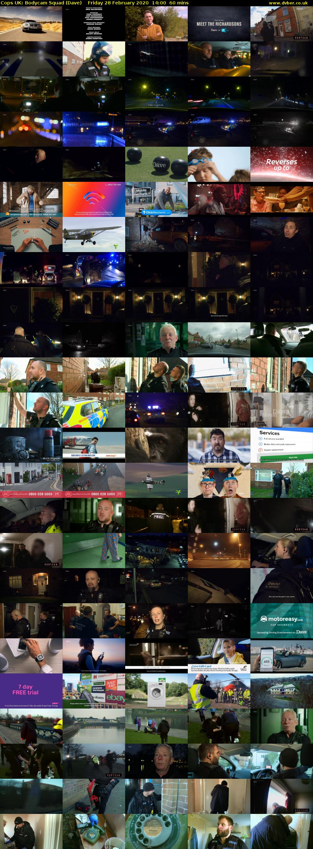 Cops UK: Bodycam Squad (Dave) Friday 28 February 2020 14:00 - 15:00