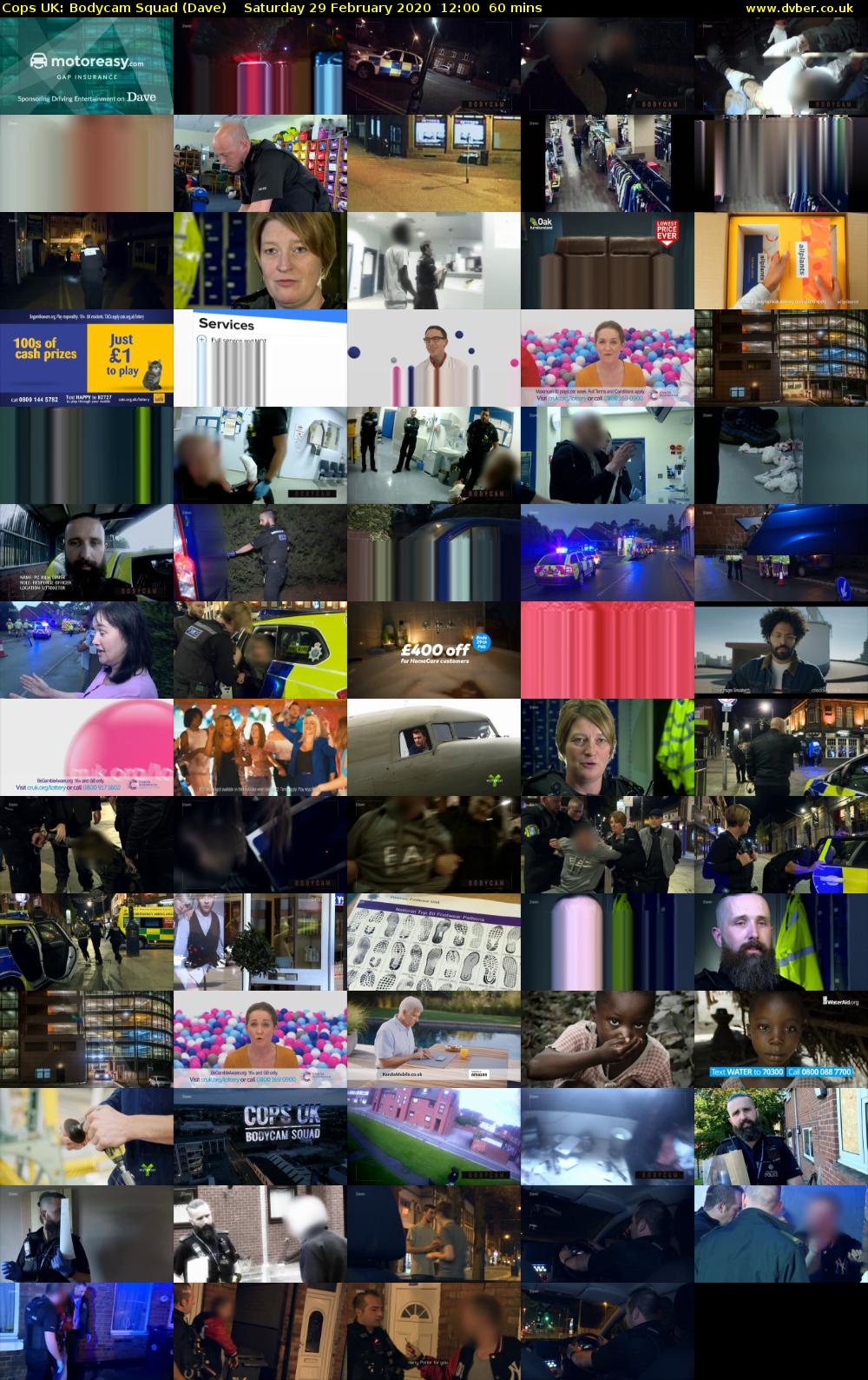 Cops UK: Bodycam Squad (Dave) Saturday 29 February 2020 12:00 - 13:00