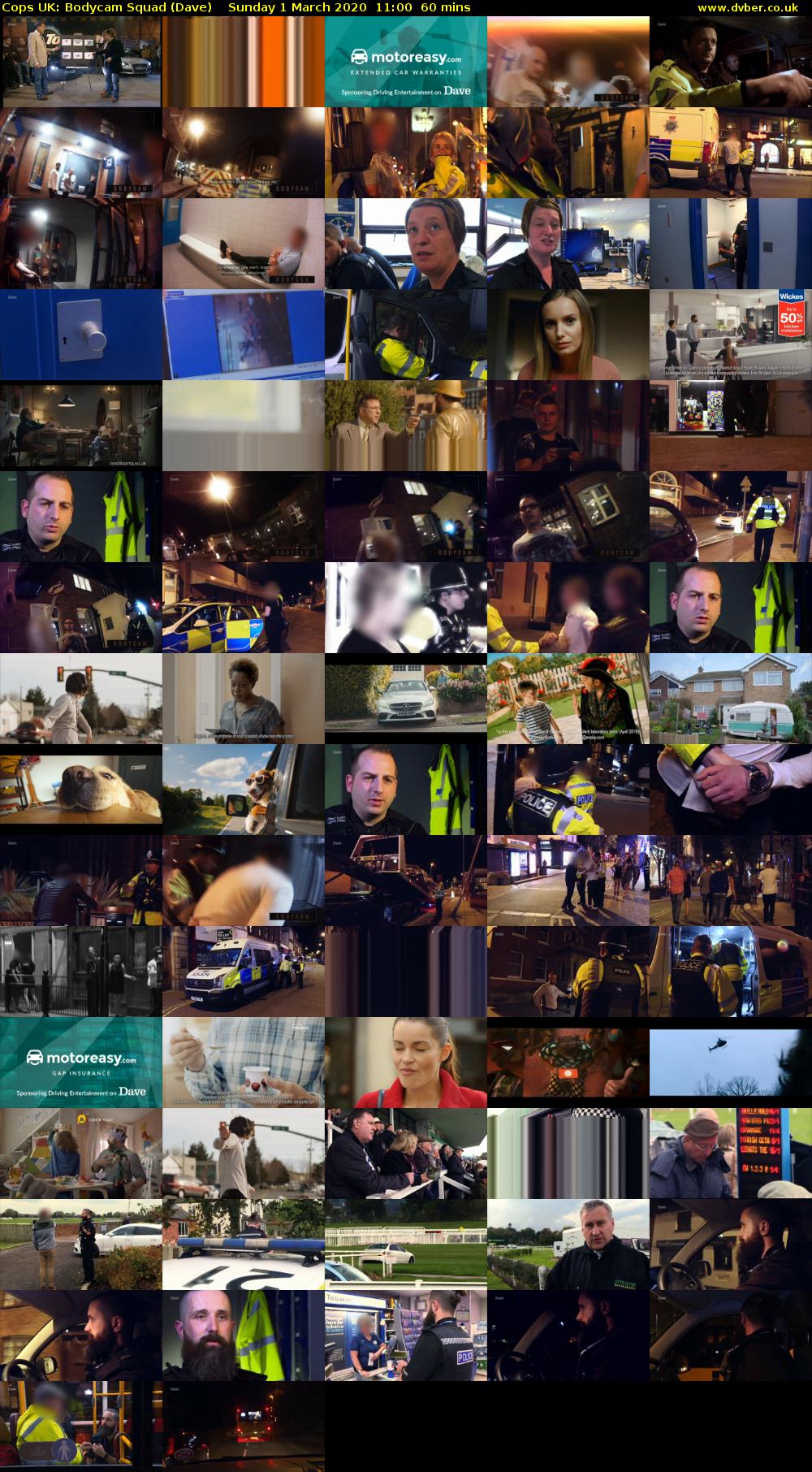 Cops UK: Bodycam Squad (Dave) Sunday 1 March 2020 11:00 - 12:00