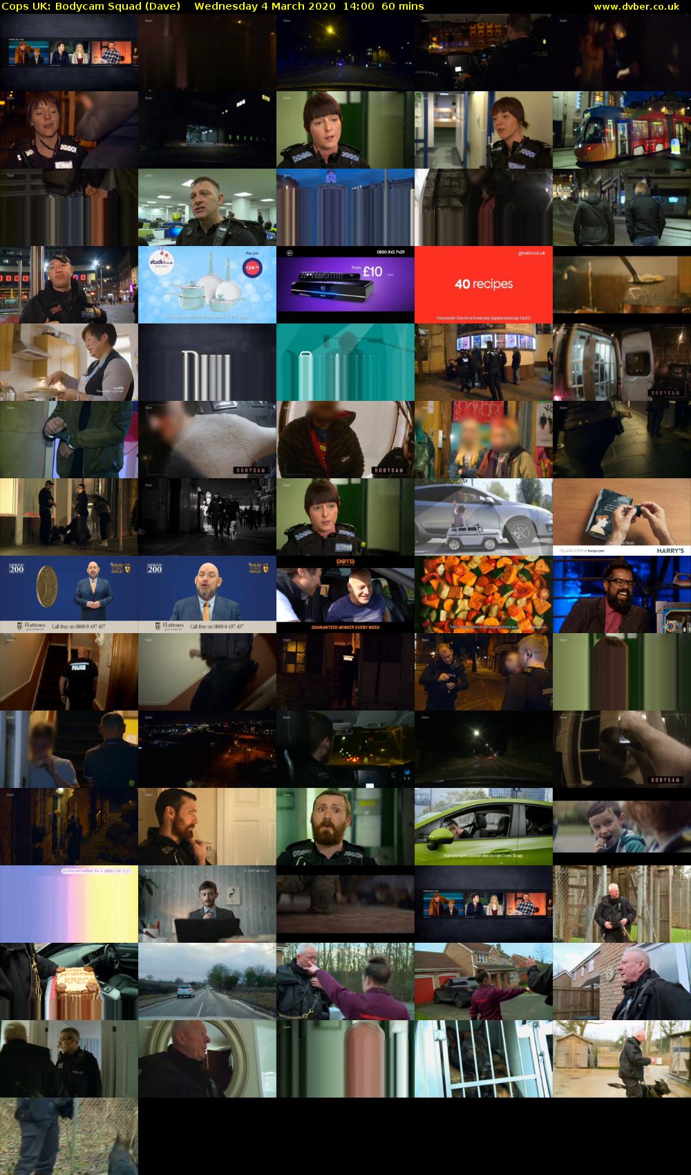 Cops UK: Bodycam Squad (Dave) Wednesday 4 March 2020 14:00 - 15:00