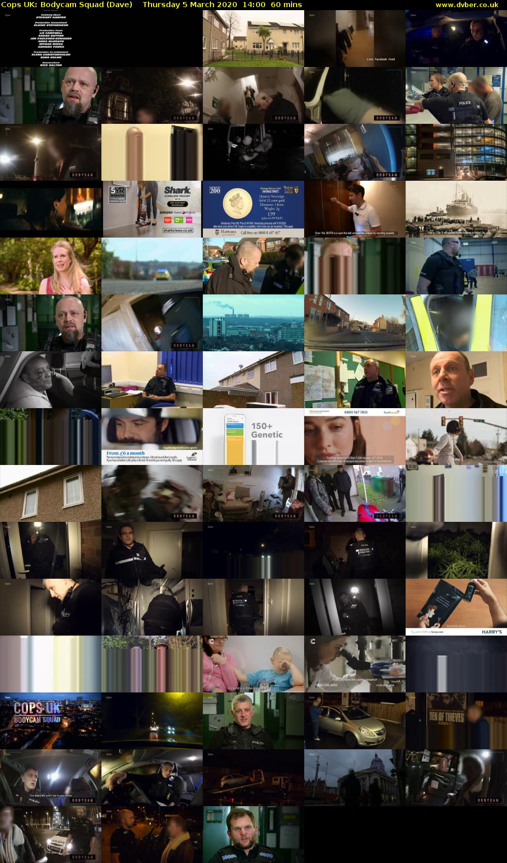 Cops UK: Bodycam Squad (Dave) Thursday 5 March 2020 14:00 - 15:00