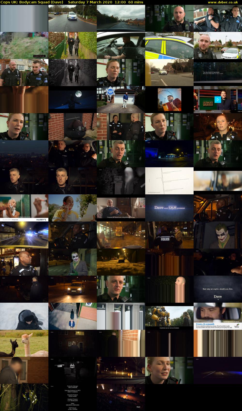 Cops UK: Bodycam Squad (Dave) Saturday 7 March 2020 12:00 - 13:00