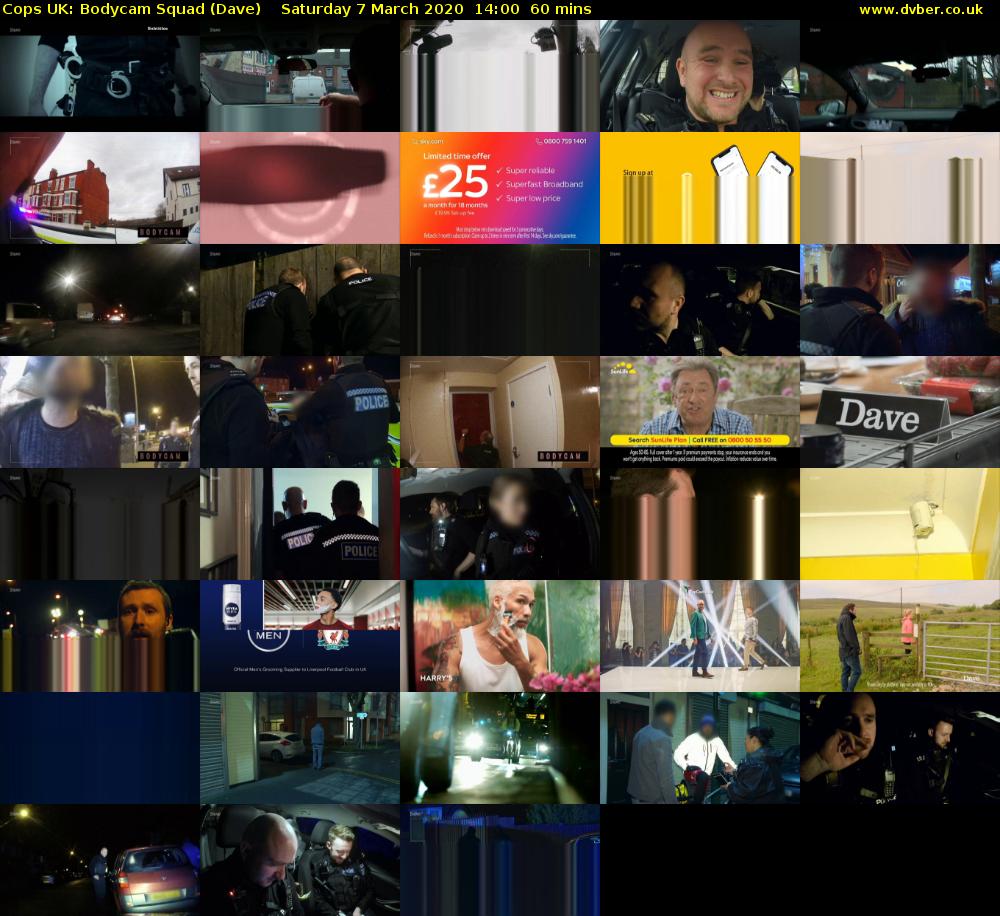Cops UK: Bodycam Squad (Dave) Saturday 7 March 2020 14:00 - 15:00