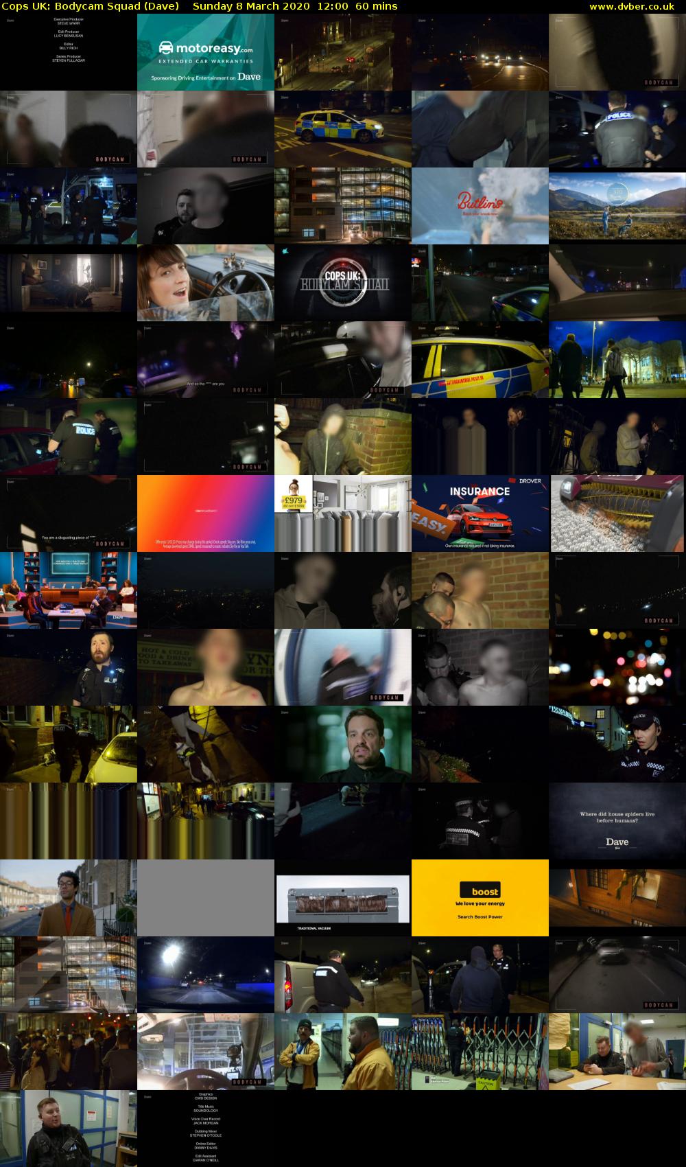 Cops UK: Bodycam Squad (Dave) Sunday 8 March 2020 12:00 - 13:00