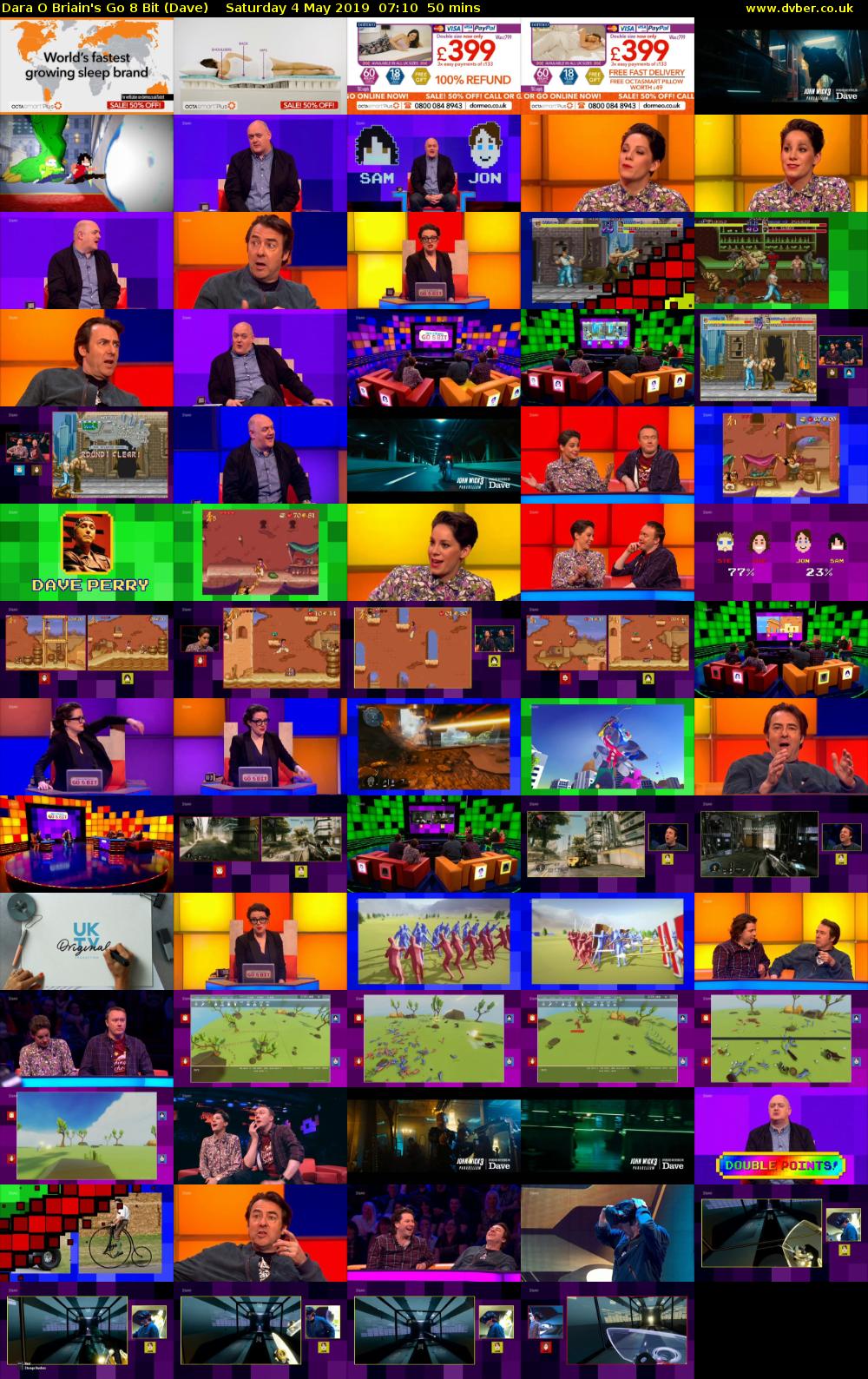 Dara O Briain's Go 8 Bit (Dave) Saturday 4 May 2019 07:10 - 08:00