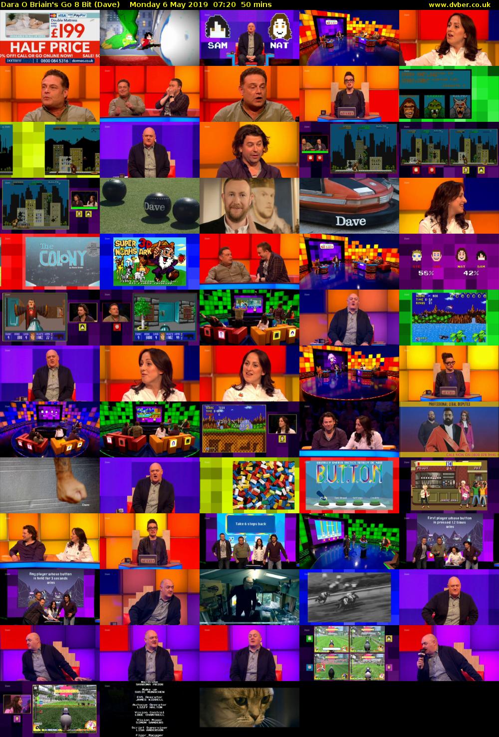 Dara O Briain's Go 8 Bit (Dave) Monday 6 May 2019 07:20 - 08:10