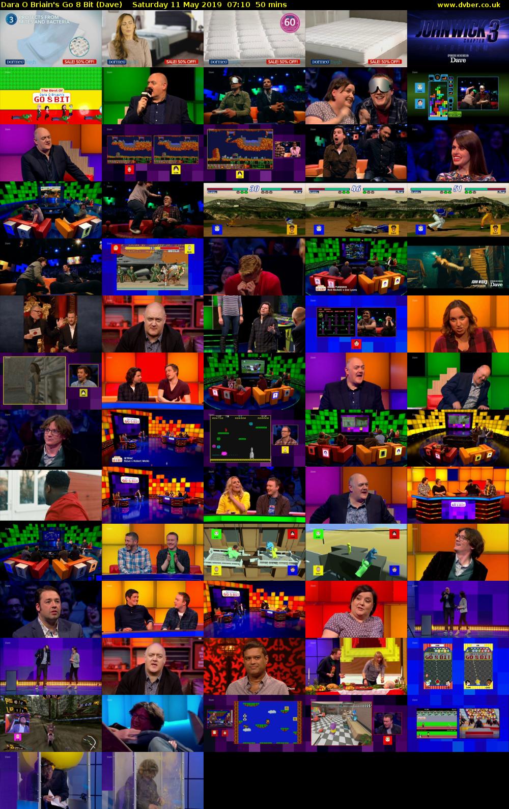 Dara O Briain's Go 8 Bit (Dave) Saturday 11 May 2019 07:10 - 08:00