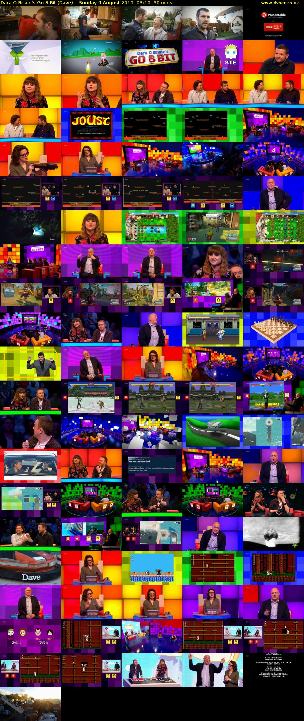 Dara O Briain's Go 8 Bit (Dave) Sunday 4 August 2019 03:10 - 04:00