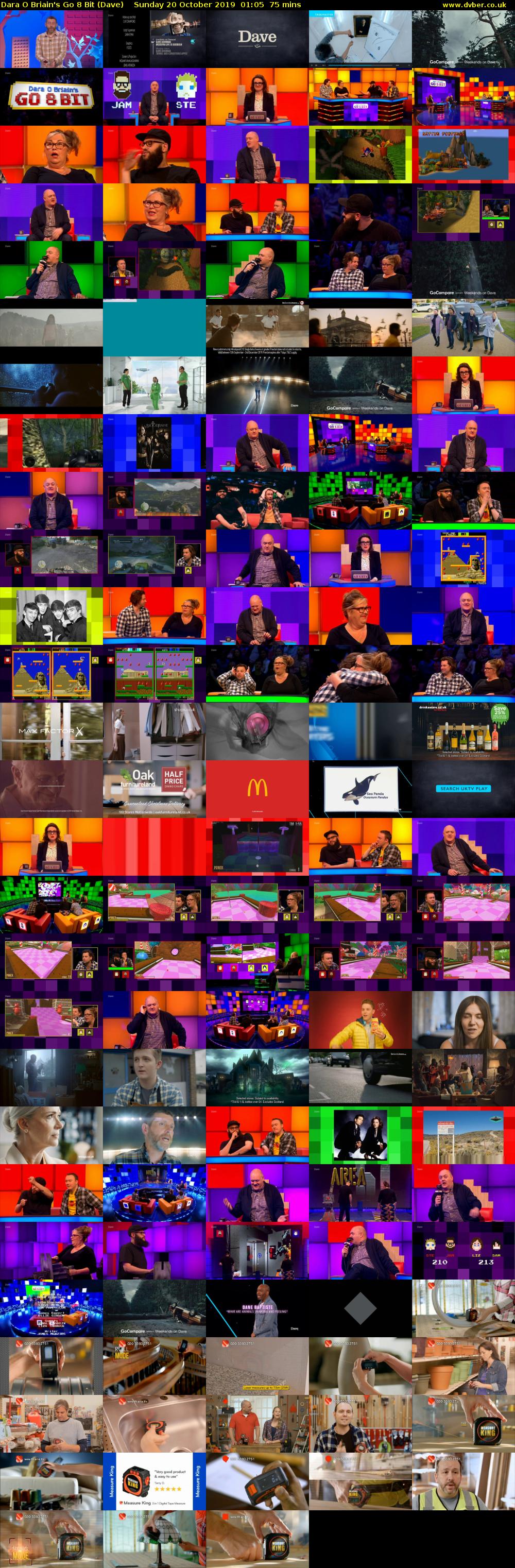 Dara O Briain's Go 8 Bit (Dave) Sunday 20 October 2019 01:05 - 02:20